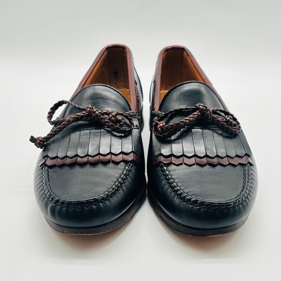 Allen Edmonds Loafers Mens 8.5 Brown Black Leather Woodstock Tassels Shoes main image 12